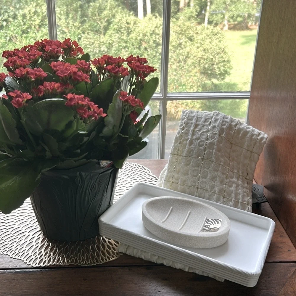 Anne Klein Home Modern White Rectangular Tray NEW